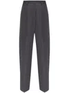 Dries Van Noten Wool Blend Wide Pants In Gray