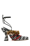 Dries Van Noten Printed Décolleté With Sequ In Multicolor