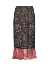 Dries Van Noten Homoa Layered Mixed Print Midi Skirt In Multi