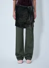 Dries Van Noten Women Printed Pants With Contrast Overlay In Multi