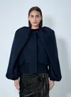 Dries Van Noten Women Puff-sleeve Jacket In Blue
