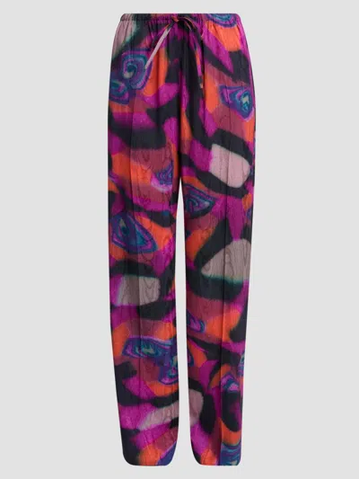 DRIES VAN NOTEN WOMEN'S PUVIS PRINTED WRINKLE PANTS