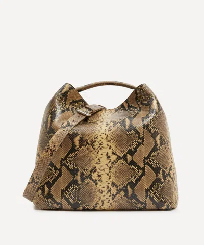 Dries Van Noten Women's Python Leather Top Handle Bag