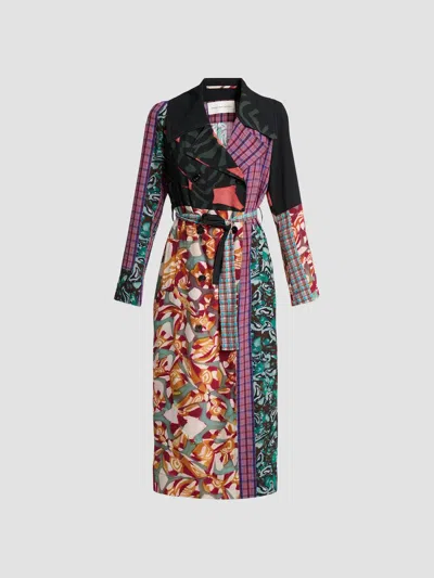 Dries Van Noten Women's Rolana Printed Long Trench Coat In Dessinb