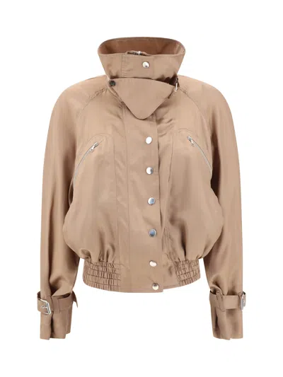 Dries Van Noten Women Satin Jacket In Brown
