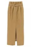 Dries Van Noten Pleated Long Skirt Belted Waist