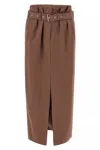 Dries Van Noten Waist Belt Skirt With Slit And Pleats