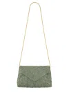 Dries Van Noten Womens Raffia Envelope Crinkled Woven Clutch Bag In Gray
