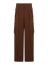 Dries Van Noten Silk Blend Cargo In Brown