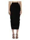 Dries Van Noten Skirt With Drape In Black