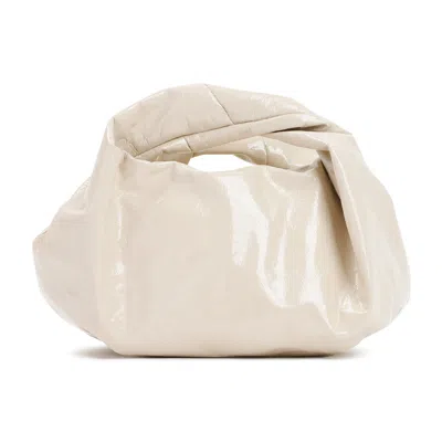 Dries Van Noten Women's Small Leather Tote In White
