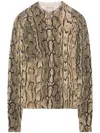 Dries Van Noten Snake Print Tanna Sweater In Multicolor
