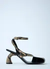 Dries Van Noten Women Snakeskin-embossed Slingback Heels