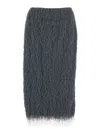 Dries Van Noten Women 'sokna Tris' Grey Skirt With Brushed Effect In Tech Fabric Woman In Blue