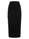 Dries Van Noten Skirt With Drape In Black