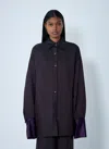 Dries Van Noten Women Striped Button-down Shirt In Purple