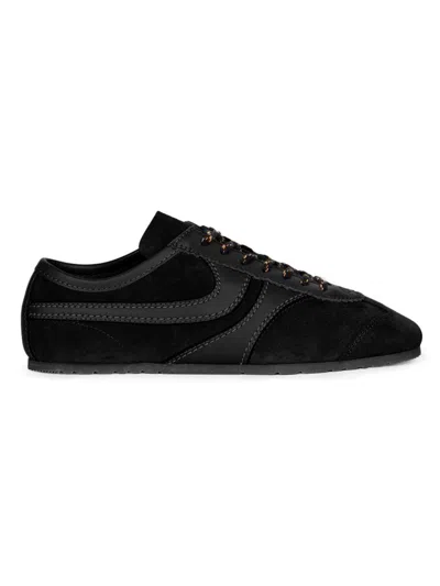 Dries Van Noten Women's Suede Leather-trimmed Sneakers In Black