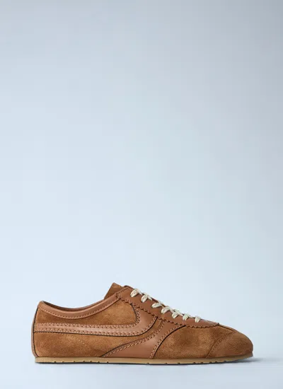 Dries Van Noten Women Suede Low-top Sneakers In Multi