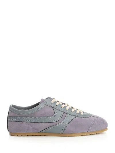 Dries Van Noten Women Suede Sneaker In Pink