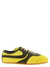Dries Van Noten Leather-trimmed Suede Sneakers In Yellow