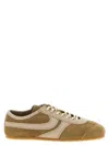 Dries Van Noten Women Beige Low-top Sneakers With Two-tone Lace-up In Suede Woman In Brown