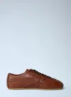 Dries Van Noten Women Suede Trimmed Sneakers In Brown