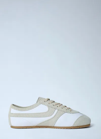 Dries Van Noten Women Suede Trimmed Sneakers In White