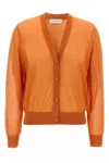 Dries Van Noten Long-sleeved Cardigan In Orange