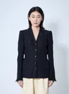 Dries Van Noten Women Textured Blazer In Blue
