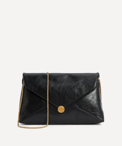 Dries Van Noten Women's Textured Leather Envelope Shoulder Bag In Black