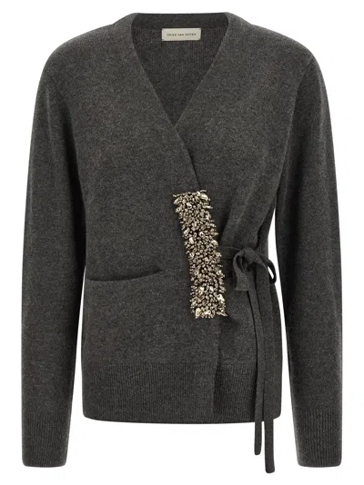 Dries Van Noten Women 'tiah' Cardigan In Gray