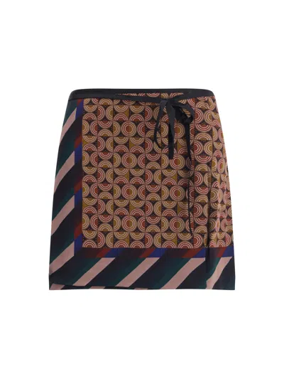 Dries Van Noten Women Tie Composition Pareo Skirt In Multi