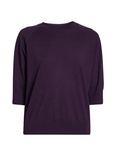 Dries Van Noten Women's Tuan Merino Wool Crewneck Sweater In Purple