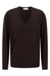 Dries Van Noten Brown Fine Merino Wool Loose-fit Sweater In Brown