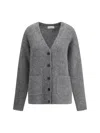 Dries Van Noten Women V-neck Alpaca And Wool-blend Cardigan In Gray