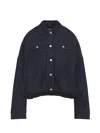 Dries Van Noten Cotton Denim Vesto Jacket In Animal Print