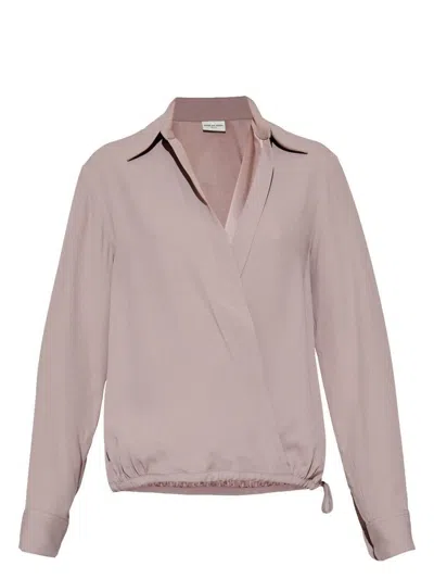 DRIES VAN NOTEN WOMEN'S VISCOSE BLEND DRAWSTRING SHIRT