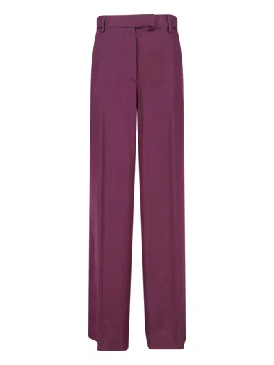 Dries Van Noten Women's Viscose Trousers With Cotton Pocket Lining In Purple