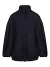 Dries Van Noten Voles Denim Jacket Puffed Sleeves In Blue