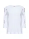 Dries Van Noten Hefiz Three Quarter Sleeve Cotton T-shirt In White