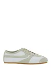 Dries Van Noten Women White Low Top Sneakers With Embossed Logo On The Tongue In Leather And Suede W In Multi