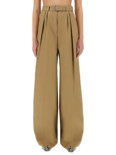 Dries Van Noten Women Wide-leg Pants With Belt In Brown