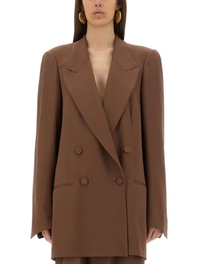 Dries Van Noten Women Wool Blazer In Brown