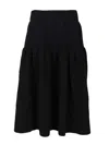 Dries Van Noten Women Wool Twill Midi Skirt In Black