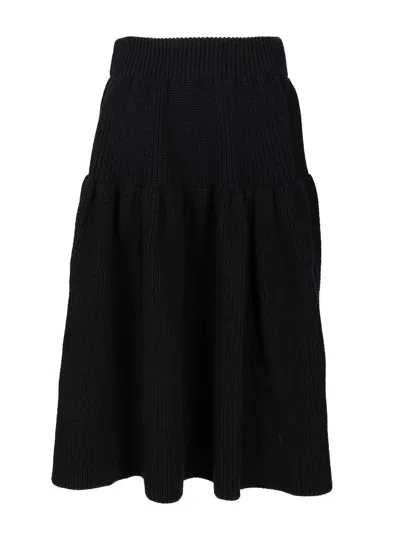DRIES VAN NOTEN DRIES VAN NOTEN WOMEN WOOL TWILL MIDI SKIRT