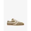 Dries Van Noten Women Beige Low-top Sneakers With Two-tone Lace-up In Suede Woman In Brown