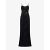 Dries Van Noten Womens Black Dirios Sleeveless Jacquard Woven Maxi Dress In Black