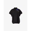 Dries Van Noten Womens Black Halovara High-neck Cotton-jersey Top In Black