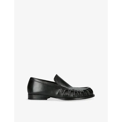 Dries Van Noten Black Leather Loafers