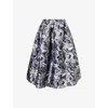Dries Van Noten Womens Black Soni Jacquard Woven Midi Skirt In Black